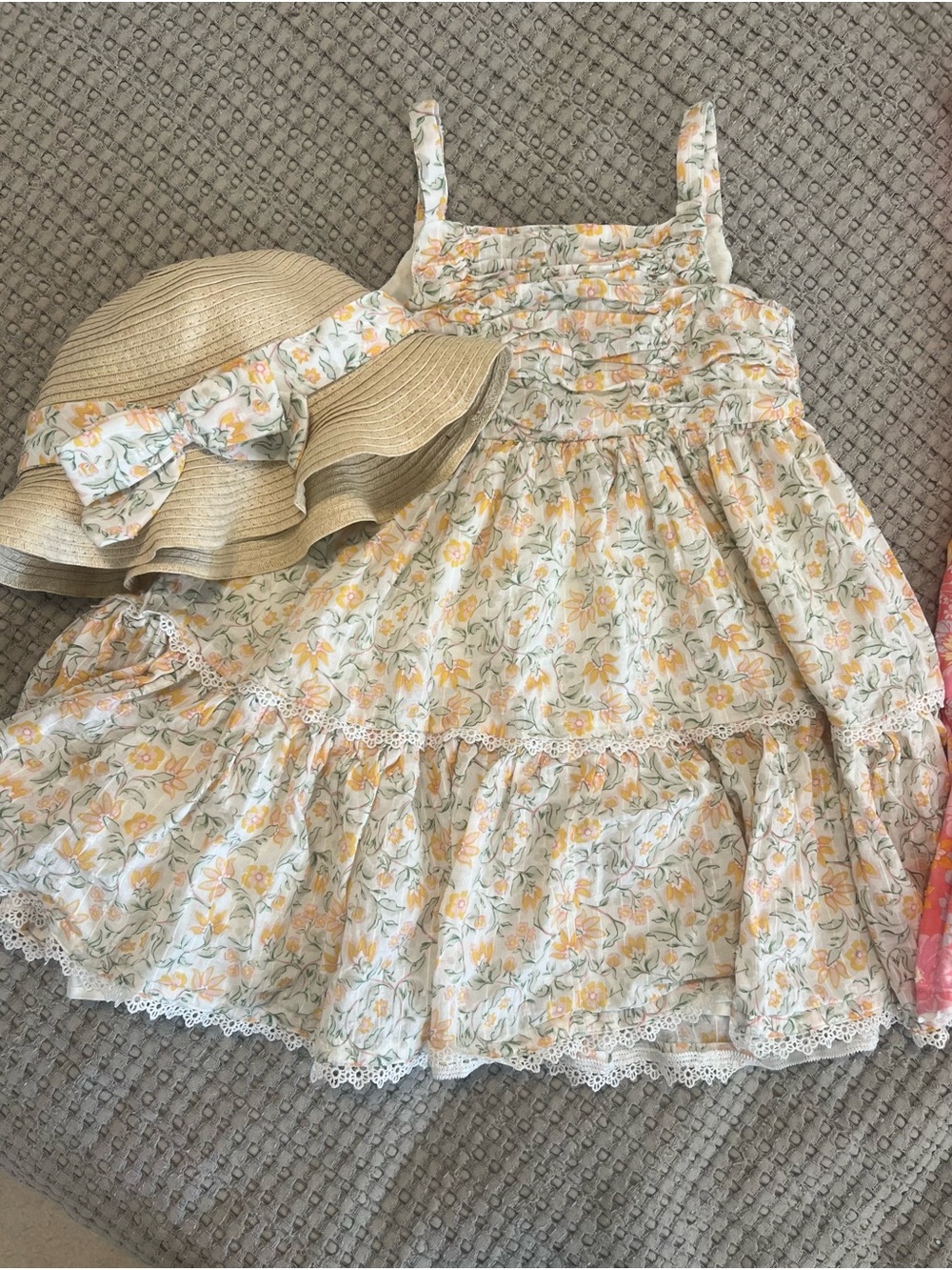 Haute Hippie Kids Floral Dress + Matching Hat | 5T